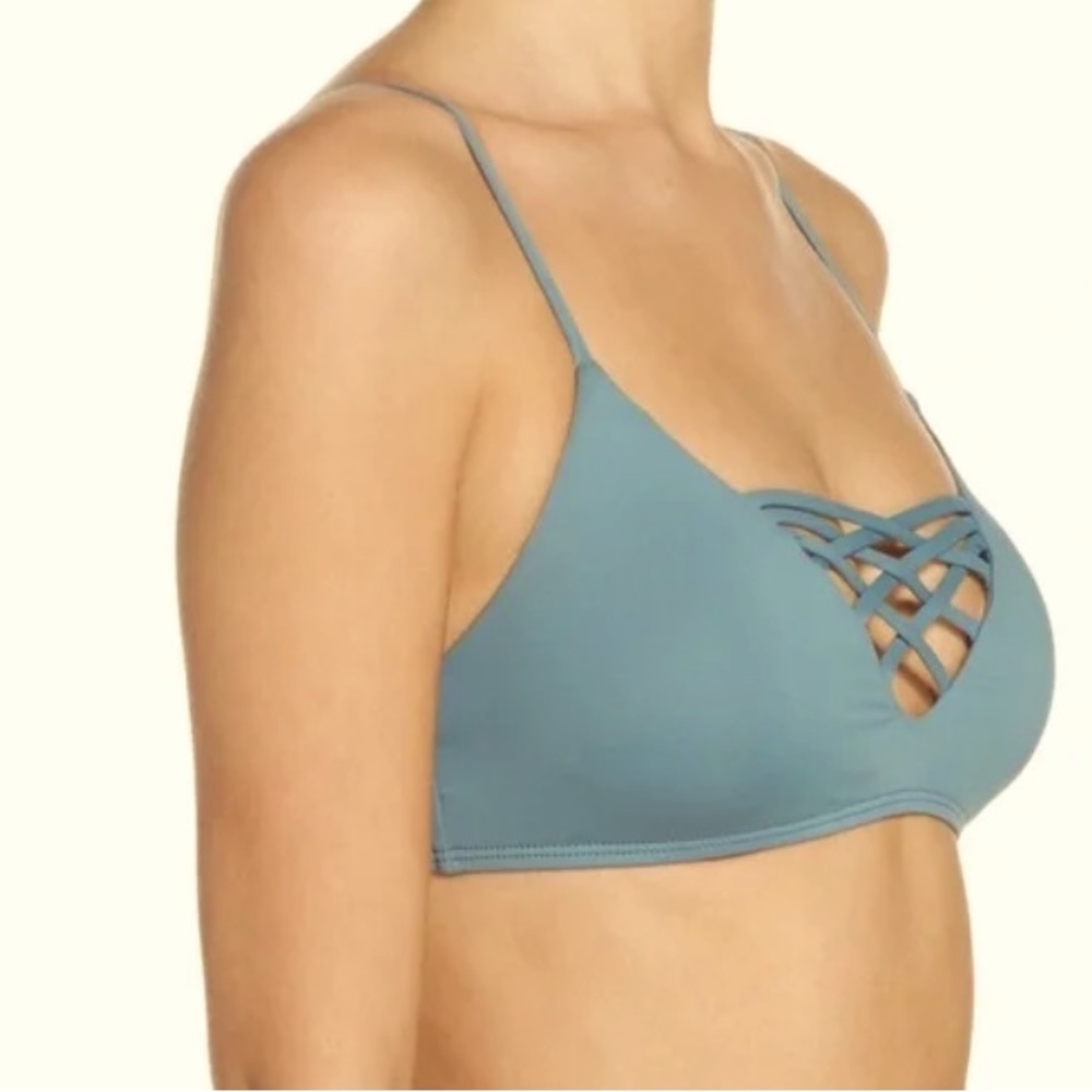 NWT L*SPACE Jamie Bikini Top In Slated Glass - Picture 2 of 13